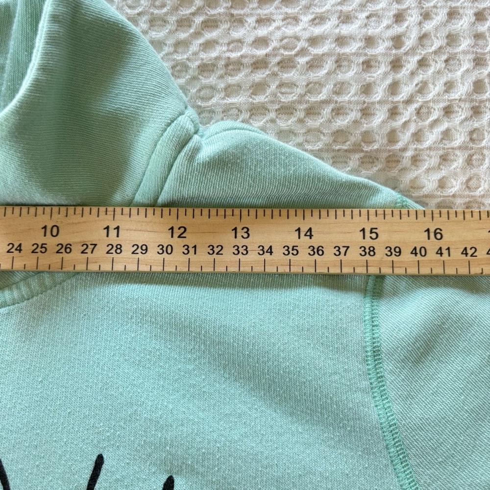 Y2K PINK Victoria's Secret Mint Green 'LOVE PINK' Quarter-Zip Sweatshirt Sz M - Picture 12 of 16